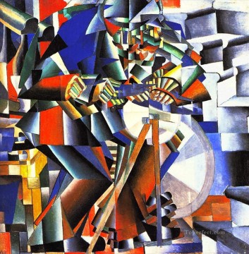 el afilador de cuchillos 1912 Kazimir Malevich cubismo abstracto Pinturas al óleo